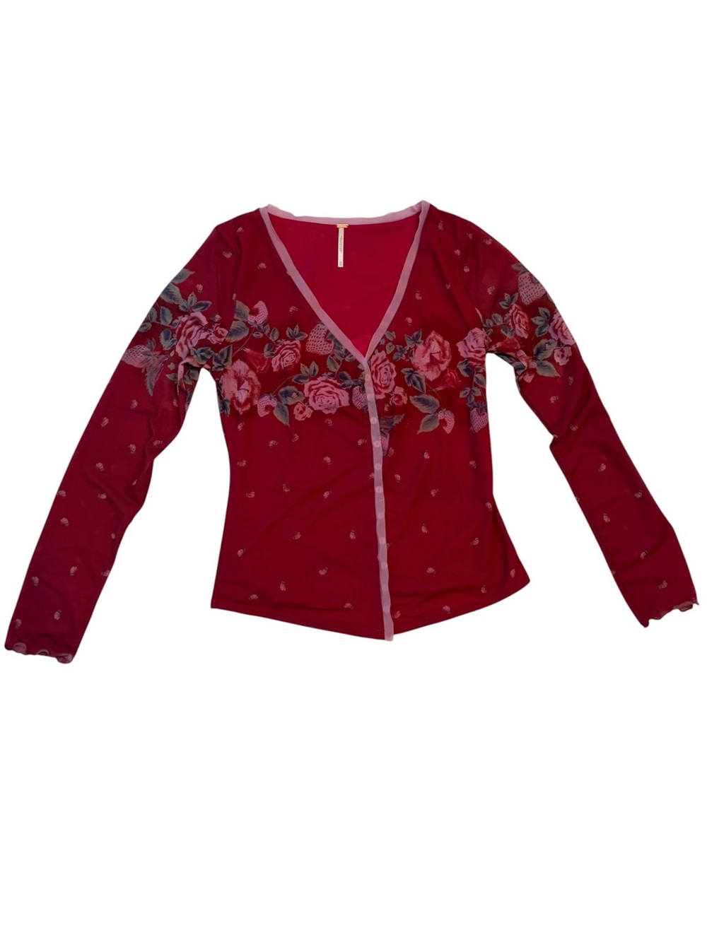 NWT-Free People x Revolve Home Grown Cardi in Magenta Combo Size-Med
